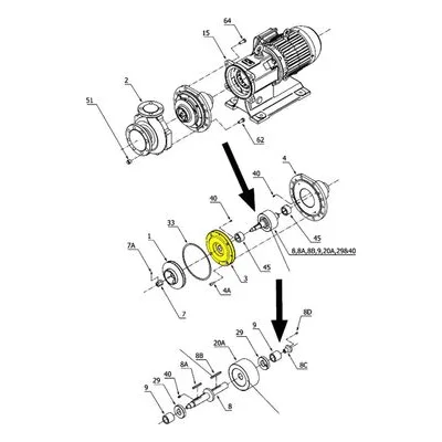 Iwaki America SW0064 Sanwa MP Series Chemical Pump Repair Parts, CASE COVER, MP5225LF ACI-CF-8M.