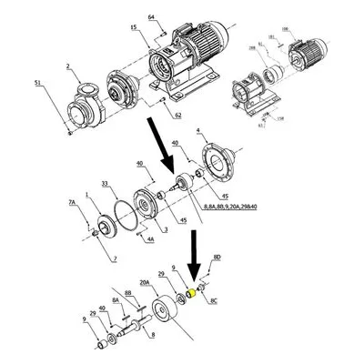 Iwaki America SW0076 Sanwa MP Series Chemical Pump Repair Parts, SLEEVE, MP4220/4220LF/5430/8415/8420/8515/5225LF.