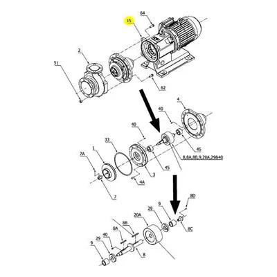 Iwaki America SW0300 Sanwa MP Series Chemical Pump Repair Parts, FRAME ADAPTER,MP4220(LF)/5430/8415/8420/8515/5225LF(N).