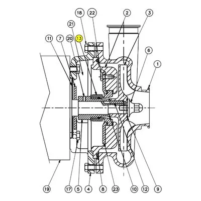 AMPCO Sanitary Pump Repair Part GS8109540, KIT 1-3/4 MCH3 328 T8B2 SC/CA/BU