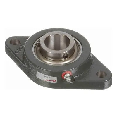 767587 Browning Mounted Cast Iron Two Bolt Flange Ball Bearing, Catalog Number: VF2S-118, 1.125" - Straight Bore.