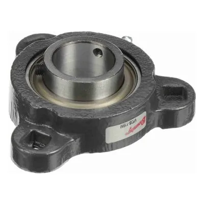 767598 Browning Mounted Ductile Iron Three Bolt Flange Ball Bearing, Catalog Number: VF3S-118M, 1.125" - Straight Bore.