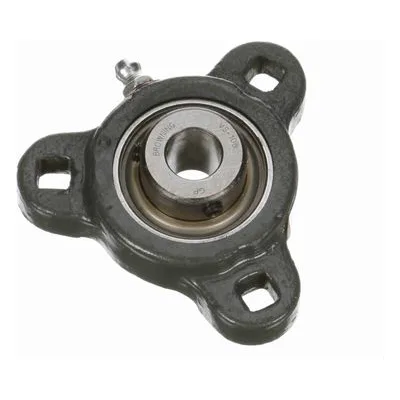 767834 Browning Mounted Ductile Iron Three Bolt Flange Ball Bearing, Catalog Number: VF3S-108M, 0.5" - Straight Bore.