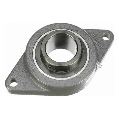 767988 Browning Mounted Cast Iron Two Bolt Flange Ball Bearing, Catalog Number: VF2S-236, 2.25" - Straight Bore.