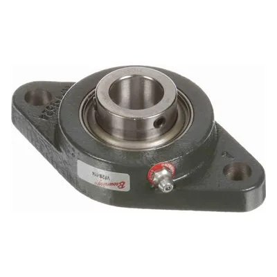 767616 Browning Mounted Cast Iron Two Bolt Flange Ball Bearing, Catalog Number: VF2S-114, 0.875" - Straight Bore.