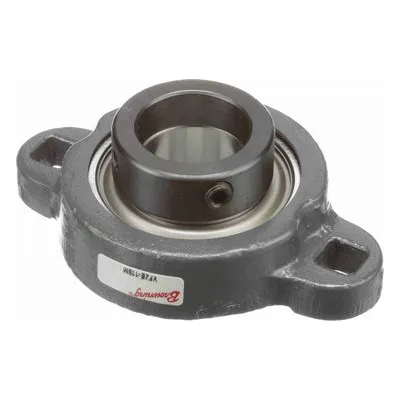 767639 Browning Mounted Ductile Iron Two Bolt Flange Ball Bearing, Catalog Number: VF2E-119M, 1.188" - Straight Bore.