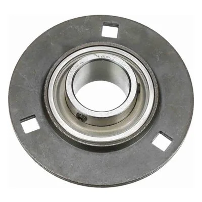 766797 Browning Mounted Stamped Steel Three Bolt Flange Ball Bearing, Catalog Number: SSF3S-123, 1.438" - Straight Bore.