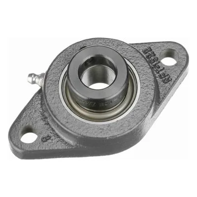 767771 Browning Mounted Cast Iron Two Bolt Flange Ball Bearing, Catalog Number: VF2E-115, 0.938" - Straight Bore.