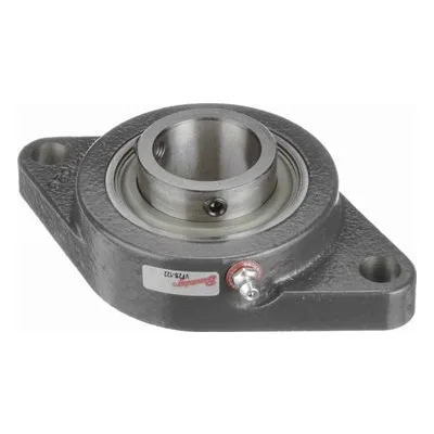 767617 Browning Mounted Cast Iron Two Bolt Flange Ball Bearing, Catalog Number: VF2S-122, 1.375" - Straight Bore.