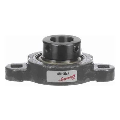 767759 Browning Mounted Ductile Iron Two Bolt Flange Ball Bearing, Catalog Number: VF2E-112M, 0.75" - Straight Bore.