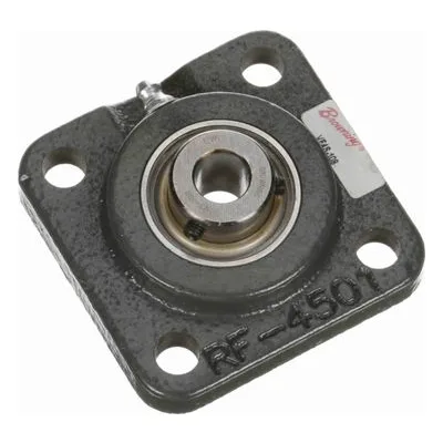 767674 Browning Mounted Cast Iron Four Bolt Flange Ball Bearing, Catalog Number: VF4S-108, 0.5" - Straight Bore.