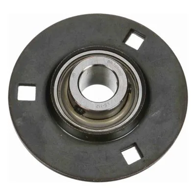 766788 Browning Mounted Stamped Steel Three Bolt Flange Ball Bearing, Catalog Number: SSF3S-112, 0.75" - Straight Bore.