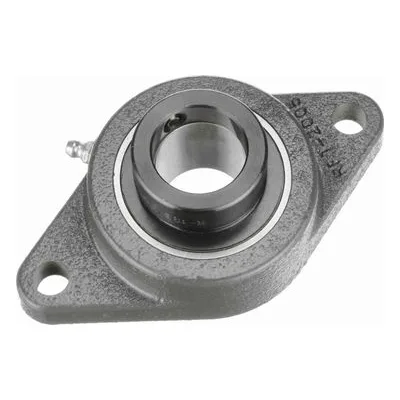 767537 Browning Mounted Cast Iron Two Bolt Flange Ball Bearing, Catalog Number: VF2E-219, 1.188" - Straight Bore.