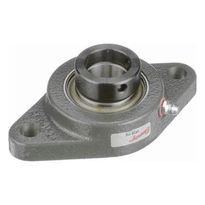 767779 Browning Mounted Cast Iron Two Bolt Flange Ball Bearing, Catalog Number: VF2E-116, 1" (25.4mm) - Straight Bore.