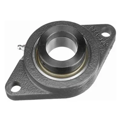 767339 Browning Mounted Cast Iron Two Bolt Flange Ball Bearing, Catalog Number: VF2E-123, 1.438" - Straight Bore.