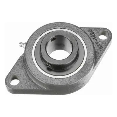 767456 Browning Mounted Cast Iron Two Bolt Flange Ball Bearing, Catalog Number: VF2S-220, 1.25" - Straight Bore.