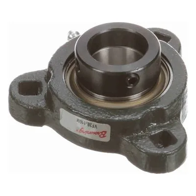 767776 Browning Mounted Ductile Iron Three Bolt Flange Ball Bearing, Catalog Number: VF3E-116M, 1" - Straight Bore.