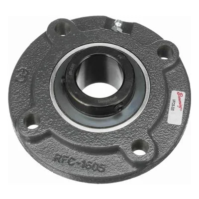 767858 Browning Mounted Cast Iron Flange Cartridge Ball Bearing, Catalog Number: VFCS-319, 1.188" - Straight Bore.