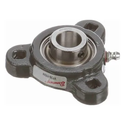 767841 Browning Mounted Ductile Iron Three Bolt Flange Ball Bearing, Catalog Number: VF3S-110M, 0.625" - Straight Bore.
