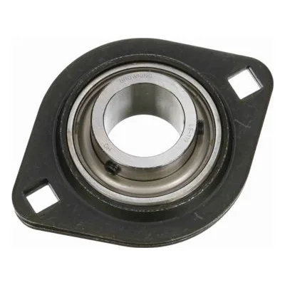 766786 Browning Mounted Stamped Steel Two Bolt Flange Ball Bearing, Catalog Number: SSF2S-119, 1.188" - Straight Bore.