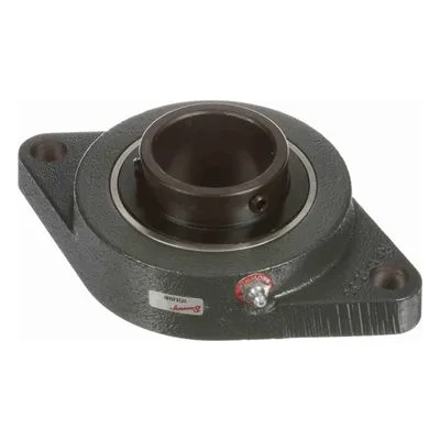 732671 Browning Mounted Cast Iron Two Bolt Flange Ball Bearing, Catalog Number: VF2S-55MM, 2.165" - Straight Bore.