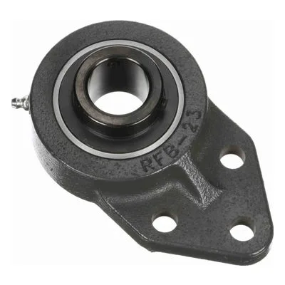 764429 Browning Mounted Cast Iron Three Bolt Flange Bracket Ball Bearing, Catalog Number: VFBS-220, 1.25" Straight Bore.