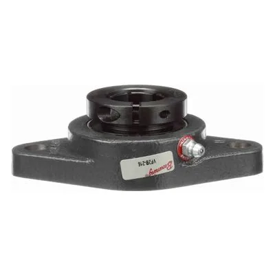 766957 Browning Mounted Cast Iron Two Bolt Flange Ball Bearing, Catalog Number: VF2B-216, 1" (25.4mm) - Straight Bore.