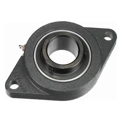 767422 Browning Mounted Cast Iron Two Bolt Flange Ball Bearing, Catalog Number: VF2S-232, 2" (50.8mm) - Straight Bore.