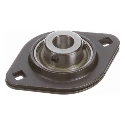 766779 Browning Mounted Stamped Steel Two Bolt Flange Ball Bearing, Catalog Number: SSF2S-108, 0.5" - Straight Bore.