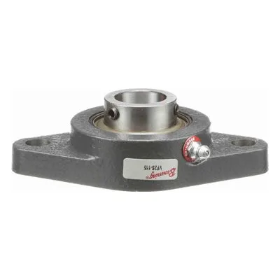 767726 Browning Mounted Cast Iron Two Bolt Flange Ball Bearing, Catalog Number: VF2S-115, 0.938" - Straight Bore.
