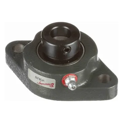 767355 Browning Mounted Cast Iron Two Bolt Flange Ball Bearing, Catalog Number: VF2E-210, 0.625" - Straight Bore.