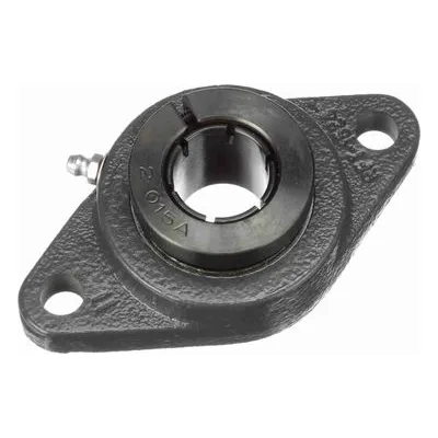 766955 Browning Mounted Cast Iron Two Bolt Flange Ball Bearing, Catalog Number: VF2B-214, 0.875" - Straight Bore.
