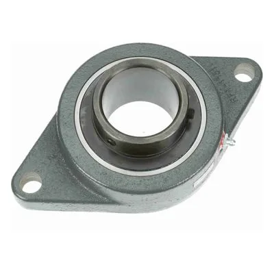 732665 Browning Mounted Cast Iron Two Bolt Flange Ball Bearing, Catalog Number: VF2S-25MM, 0.984" - Straight Bore.