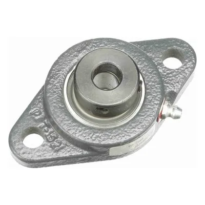 767290 Browning Mounted Cast Iron Two Bolt Flange Ball Bearing, Catalog Number: VF2E-108, 0.5" (12.7mm) - Straight Bore.