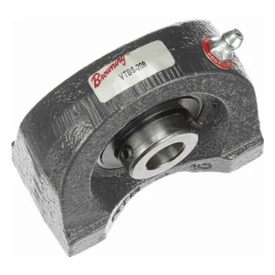 767935 Browning Mounted Cast Iron Tapped Base Pillow Block Ball Bearing, Catalog Number: VTBS-208, 0.5" - Straight Bore.