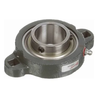 767757 Browning Mounted Ductile Iron Two Bolt Flange Ball Bearing, Catalog Number: VF2S-123M, 1.438" - Straight Bore.