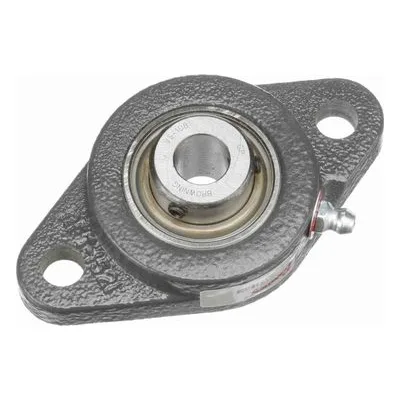 767569 Browning Mounted Cast Iron Two Bolt Flange Ball Bearing, Catalog Number: VF2S-108, 0.5" (12.7mm) - Straight Bore.