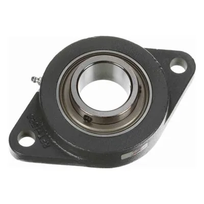 767677 Browning Mounted Cast Iron Two Bolt Flange Ball Bearing, Catalog Number: VF2S-128, 1.75" - Straight Bore.
