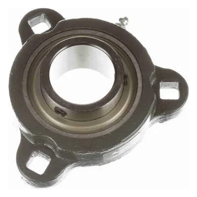 767756 Browning Mounted Ductile Iron Three Bolt Flange Ball Bearing, Catalog Number: VF3S-123M, 1.438" - Straight Bore.