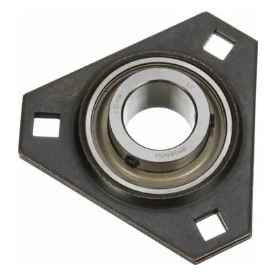767130 Browning Mounted Stamped Steel Three Bolt Flange Ball Bearing, Catalog Number: SSF3TS-118, 1.125" Straight Bore.