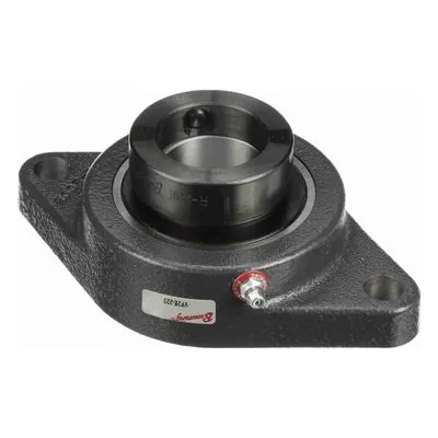 767382 Browning Mounted Cast Iron Two Bolt Flange Ball Bearing, Catalog Number: VF2E-223, 1.438" - Straight Bore.