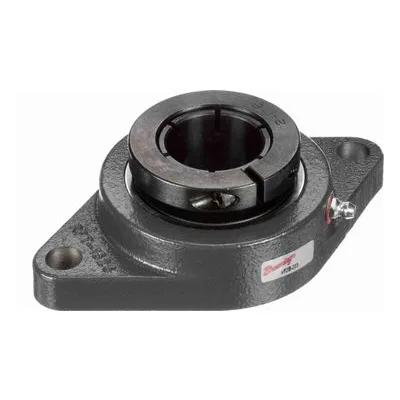 766963 Browning Mounted Cast Iron Two Bolt Flange Ball Bearing, Catalog Number: VF2B-223, 1.438" - Straight Bore.