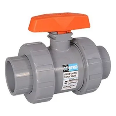 Hayward Flow Control TB2125ST, 1-1/4" CPVC True Union Ball Valve w/FPM o-rings; socket/threaded end connections