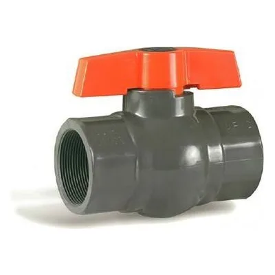 Hayward Flow Control QV1T150SE, 1-1/2" PVC QIC2 Compact Ball Valve w/EPDM o-rings; PTFE seats; socket end connections