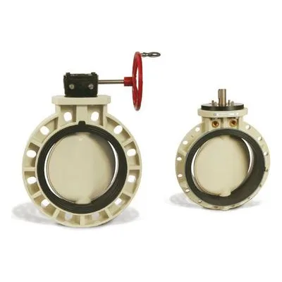 Hayward Flow Control BYB1140E3GGA, 14" Butterfly Valve; PVC Body; PP Disc; EPDM Liner; Gear operator