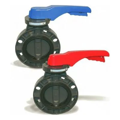 Hayward Flow Control BYCN1020E1GGB, 2" Butterfly Valve PVC Body PVC Disc w/EPDM Liner Gear Operator