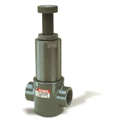 Hayward Flow Control PR10025T, 1/4" PVC Pressure Regulator Valves w/FPM seals; threaded end connections
