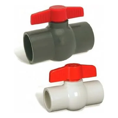 Hayward Flow Control QVC1020SSEG, 2" PVC Gray QVC Compact Ball Valve w/EPDM o-rings; TPV seats; socket end connections