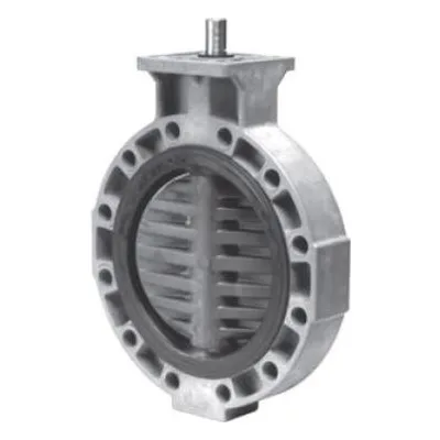 Hayward Flow Control HCBY11152EA, 1-1/2"- 2" Ready for Actuation BY Series Butterfly Valve w/PVC Body; PVC Disc; EPDM liner & seals