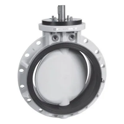 Hayward Flow Control BYB1140E3KGA, 14" Ready for Actuation BYB Series Butterfly Valve w/PVC Body; PP Disc; EPDM liner & seals